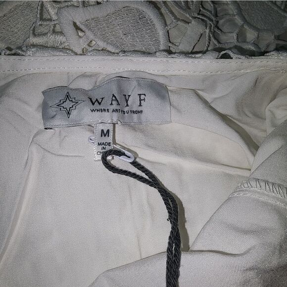 NWT WAYF White Lace dress size M - Picture 6 of 8